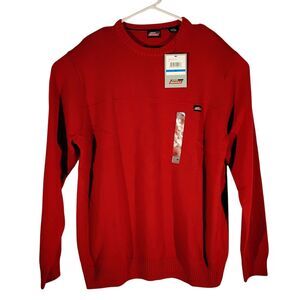 Dickies sweater mens Xl XLarge red crew neck long sleeve knit cotton NWT